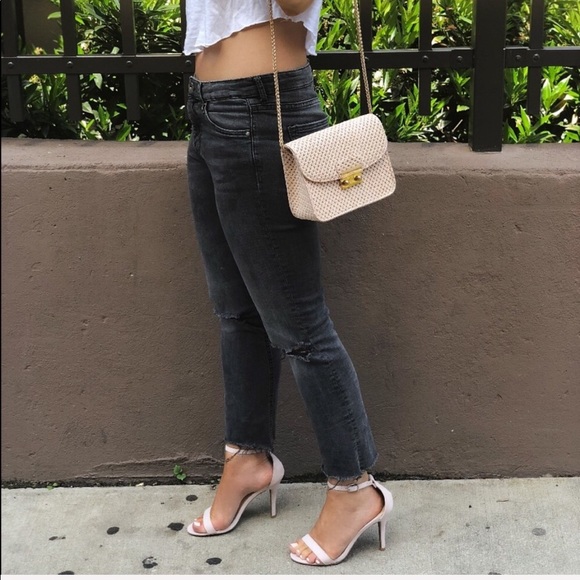 🆕Lennon Nude Vegan Suede Thin Ankle Strap Heels - Picture 4 of 8